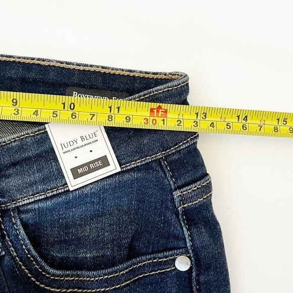 Judy Blue 1/25 Blue Bleach Splash Distressed Boyfriend Low‎ Rise Boho Y2K Emo - Picture 6 of 7